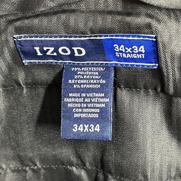 NEW Izod Pants Mens 34 brown dress straight leg classic preppy - Picture 4 of 10